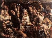 JORDAENS, Jacob The King Drinks s Norge oil painting reproduction